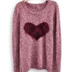 Wine Red Long Sleeve Love ..
